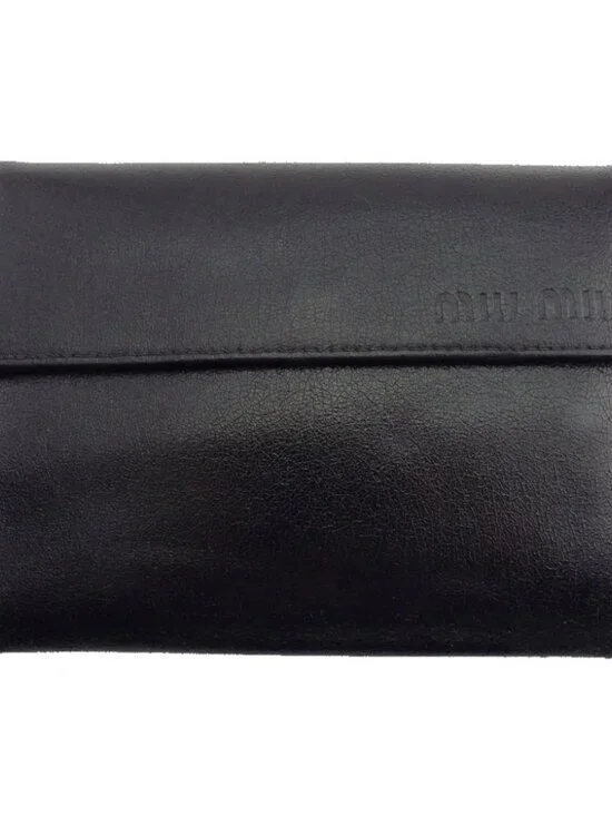 MIUMIU Tri-fold wallet black Women Authentic secondhand - Picture 1 of 10